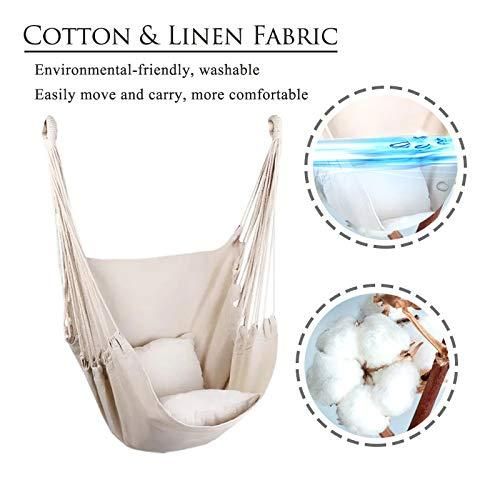 Hammock chair hanging chair with 2 pillows