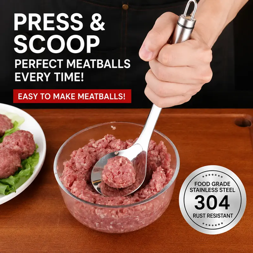 Two-piece pack Stainless Steel Meatball Maker Spoon, Non-Stick Meat Ball Extrusion Scoop