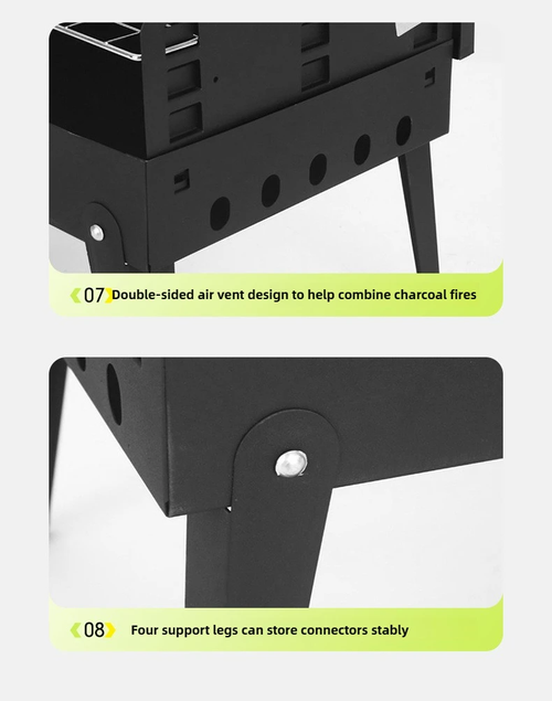 Outdoor folding barbecue grill