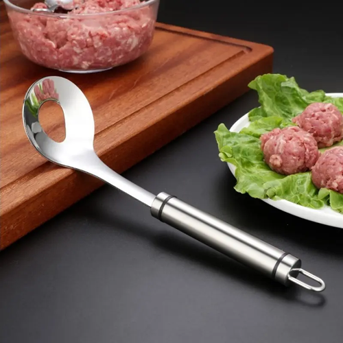 Two-piece pack Stainless Steel Meatball Maker Spoon, Non-Stick Meat Ball Extrusion Scoop
