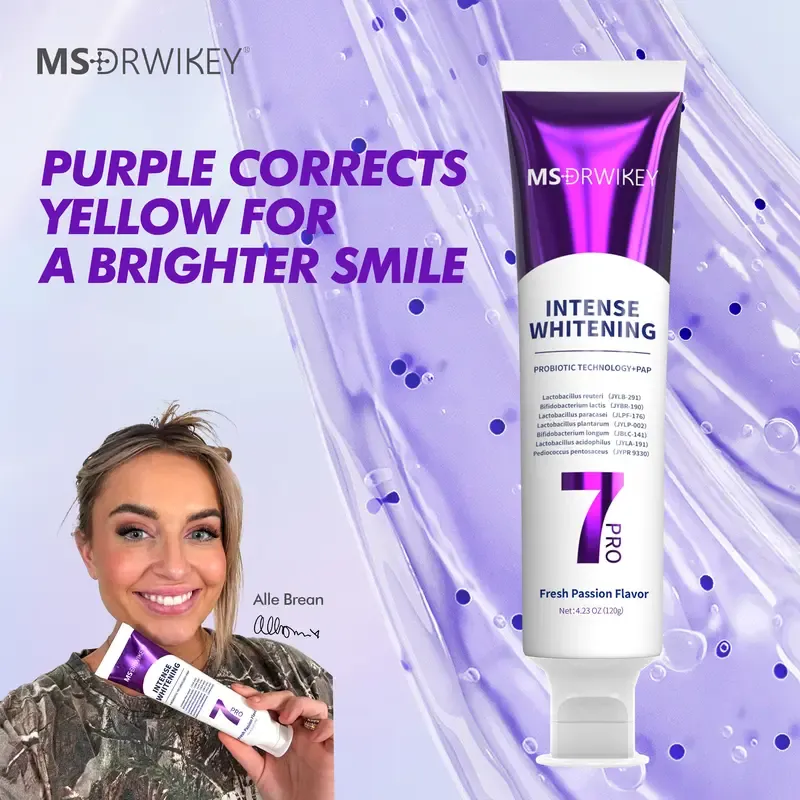 MSDRWIKEYAll-New 7-Pro Intensive Repair Toothpaste | Upgraded Purple Formula, Infused with 7 Probiotics  Deeply Repairs Enamel, Long-Lasting Freshness