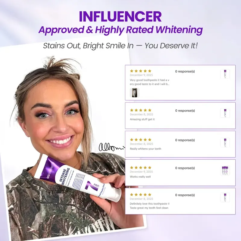 MSDRWIKEYAll-New 7-Pro Intensive Repair Toothpaste | Upgraded Purple Formula, Infused with 7 Probiotics  Deeply Repairs Enamel, Long-Lasting Freshness