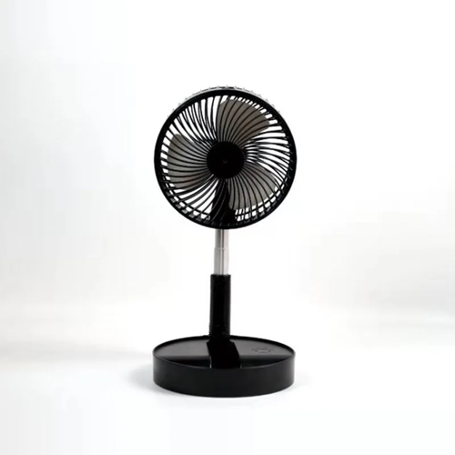 Foldable retractable fan with USB charging