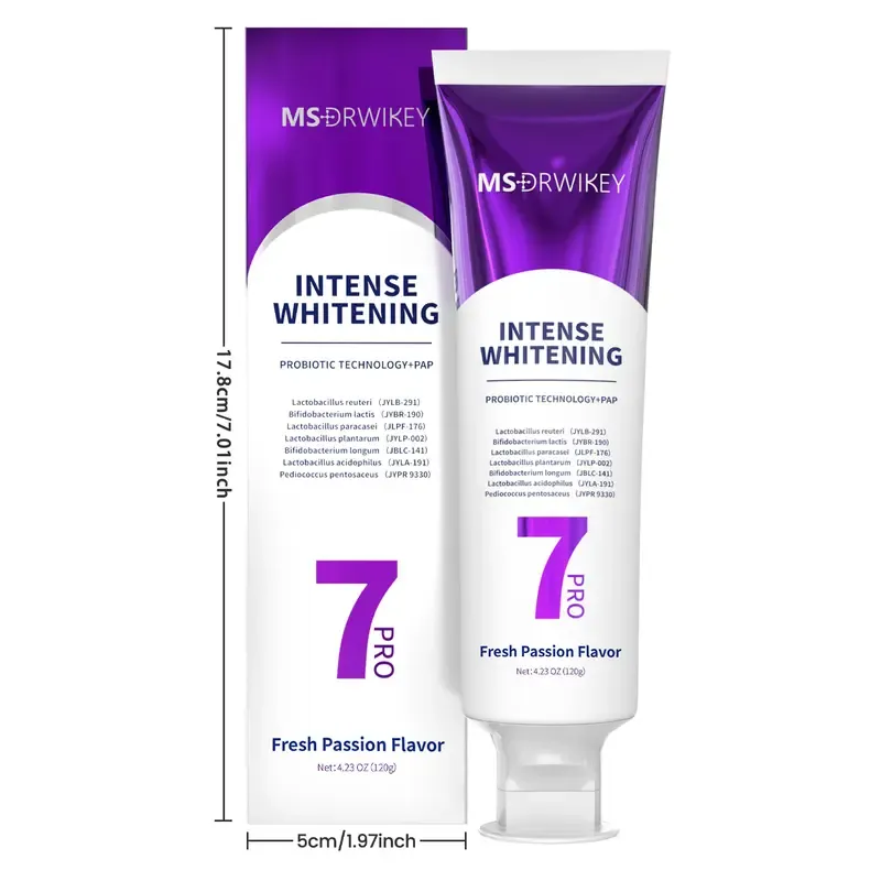 MSDRWIKEYAll-New 7-Pro Intensive Repair Toothpaste | Upgraded Purple Formula, Infused with 7 Probiotics  Deeply Repairs Enamel, Long-Lasting Freshness