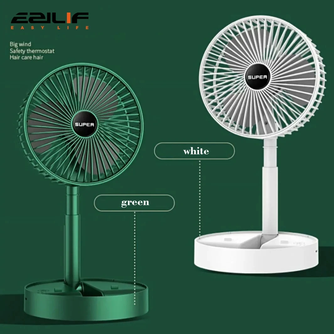 Portable telescopic fan desktop folding home handheld electric fan