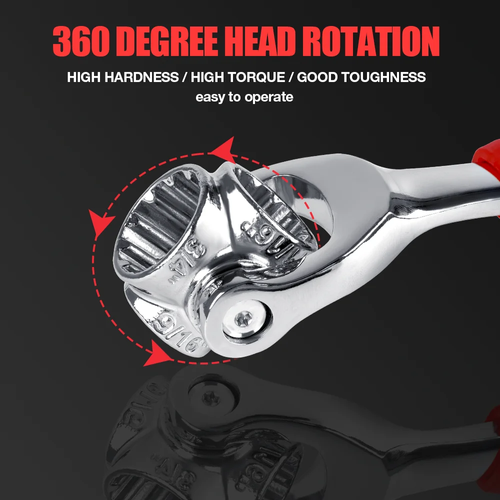 Multifunctional wrench 360 degree universal wrench tool set