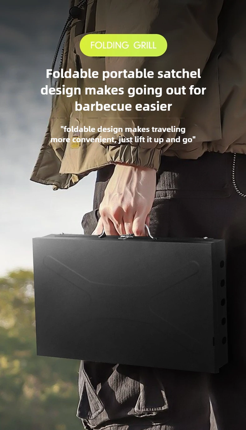 Outdoor folding barbecue grill