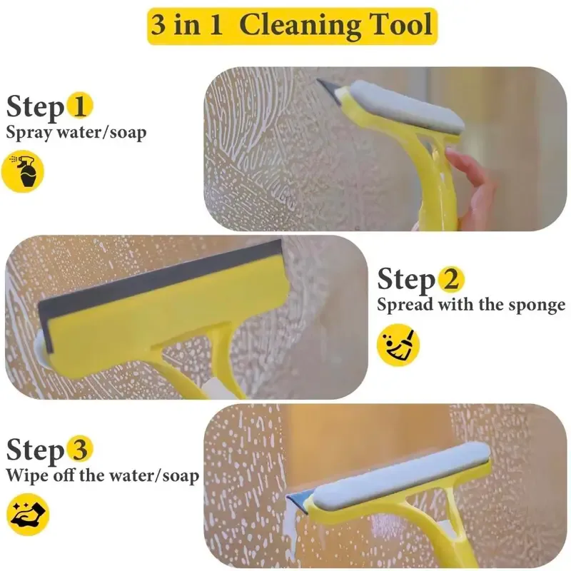 3 in 1 window cleaning scraper