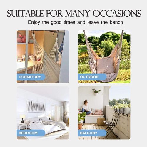 Hammock chair hanging chair with 2 pillows