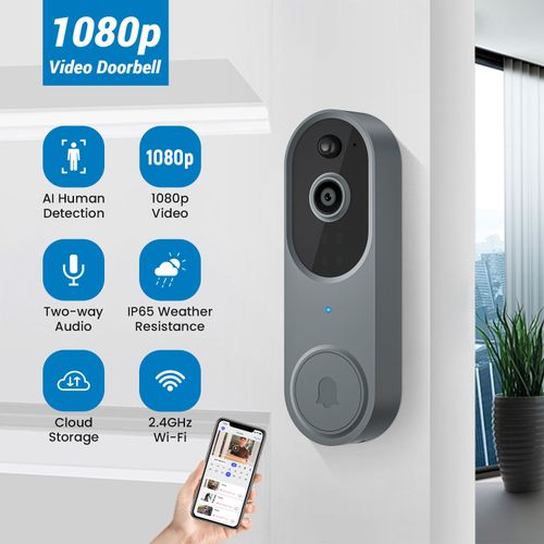 Wireless smart video doorbell