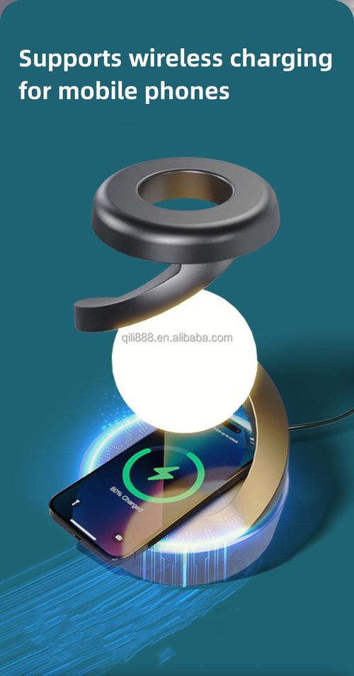 LED lamp creative home decoration mobile phone wireless charging bedside lamp