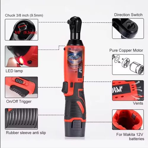 Chave elétrica com motor sem escovas 12V, econômica em esforço e altamente eficiente 🔧⚡Entrega ao domicílio 🚚 Pagamento contra entrega 💰