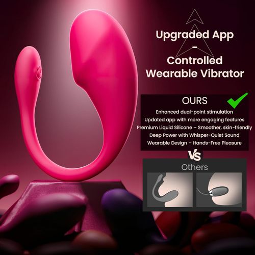 ECRVOM Sex Toys Vibrator Wearable Dildo, App Control Egg Panty Vibrators with 10 Vibrations, Rechargeable G spot Clitoral Anal Vibrator Butt Plug, AI Sync Long Distance Sex Toy for Women Men Couples