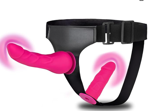 Strap On Dildo Womens Sex Toys - Wearable Strap On Harness with 2 Removeable Realistic Dildos Anal Dildo Female Sex Toys Fantasy Dildos, Adjustable Strapless Strapon G-Spot Sex Toy for Women