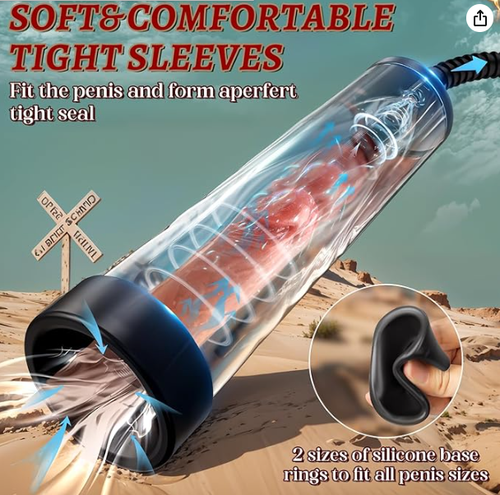 Penis Pump with Realistic Mouth,Quilloria Manual Vacuum Penis Extender Male Masturbator,Sex Toys Sexual Stimulation Device for Erection, ED,Adult Male Sex Toys for Men, Mouth Sex Toy (Regular Style)