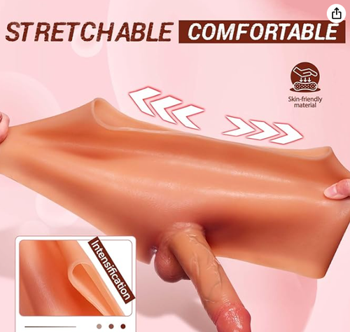 Strap on Dildo Sex Toys - Strap On Harness High Elastic Silicone Wearable Dildos Panties with 7.3'' Solid Penis, Realistic Dildo Transgender Clothing Adult Sex Toy for Lesbians Couple