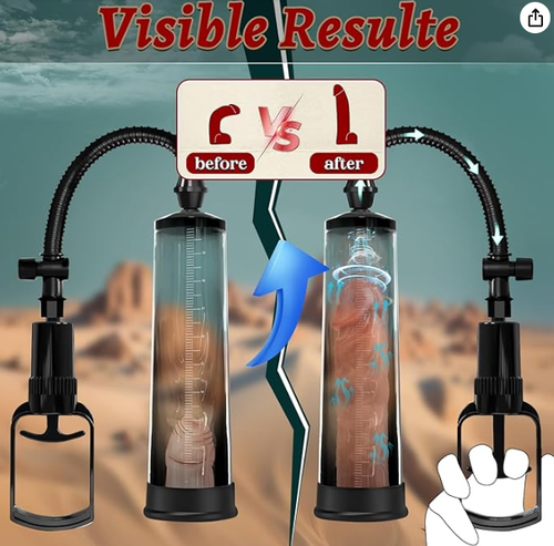 Penis Pump with Realistic Mouth,Quilloria Manual Vacuum Penis Extender Male Masturbator,Sex Toys Sexual Stimulation Device for Erection, ED,Adult Male Sex Toys for Men, Mouth Sex Toy (Regular Style)