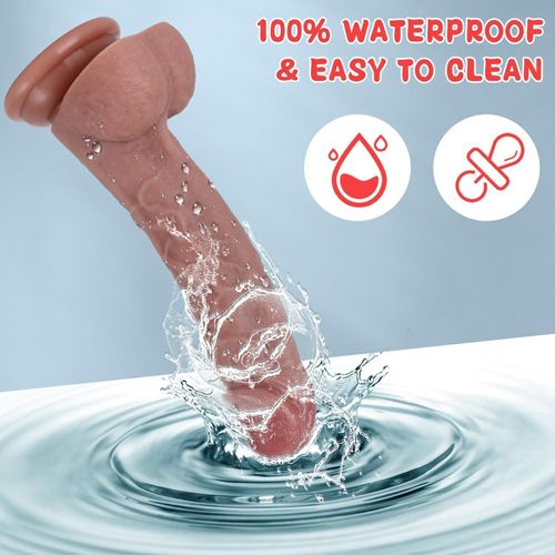Kstert Realistic Dildo 7.8in Liquid Silicone Toy with Strong Suction Cup, Lifelike Veiny Texture & Resilient Firmness, Hands-Free G Spot Focused Design for Women & Beginners