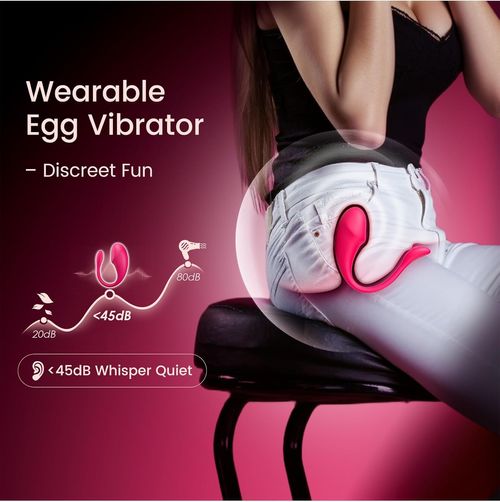 ECRVOM Sex Toys Vibrator Wearable Dildo, App Control Egg Panty Vibrators with 10 Vibrations, Rechargeable G spot Clitoral Anal Vibrator Butt Plug, AI Sync Long Distance Sex Toy for Women Men Couples