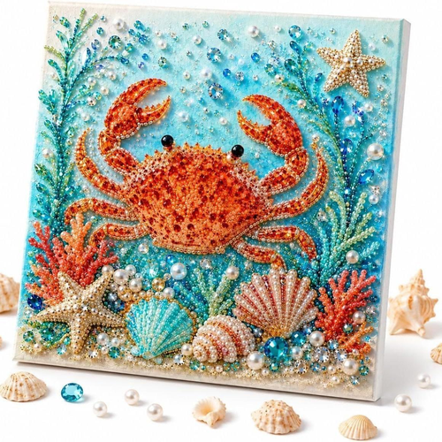 Ocean Diamond Art Panel - 20 x 20 cm