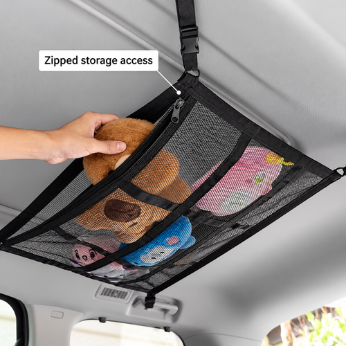 Double-Layer Car Roof Storage Net - 90 x 65 cm