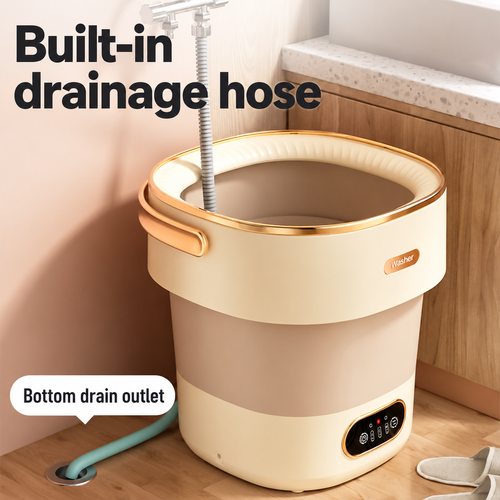 13L Foldable Mini Washing Machine - Cream