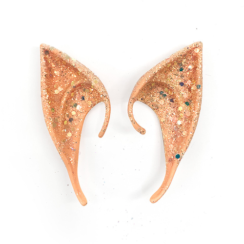 Gold Glitter Elf Ear Costume Extensions - Pair