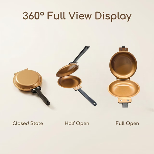 Gold Double-Sided Frying Pan - 19 cm