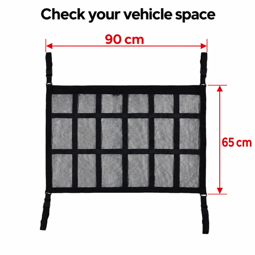 Double-Layer Car Roof Storage Net - 90 x 65 cm