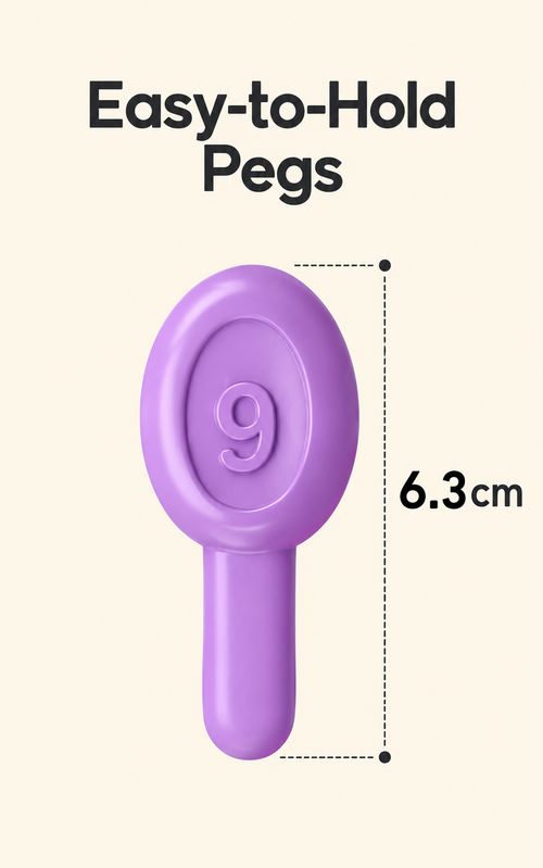Hedgehog Colour and Number Peg Toy