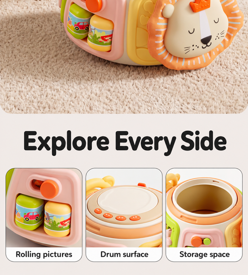 6-in-1 Lion Activity Drum