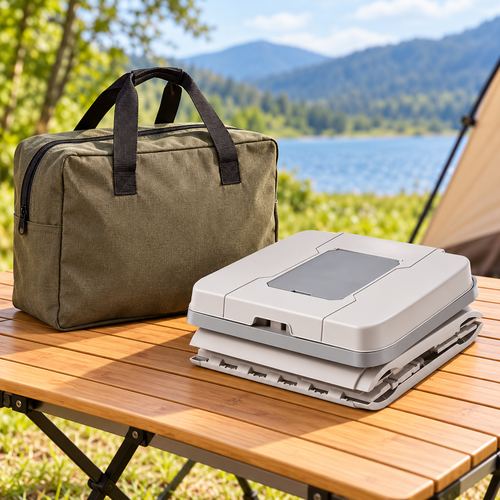 Foldable Portable Camping Toilet - Grey