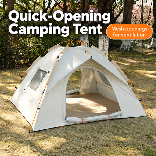 Quick-Opening Camping Tent - Silver, 220 x 200 x 145 cm