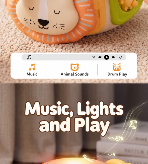 6-in-1 Lion Activity Drum