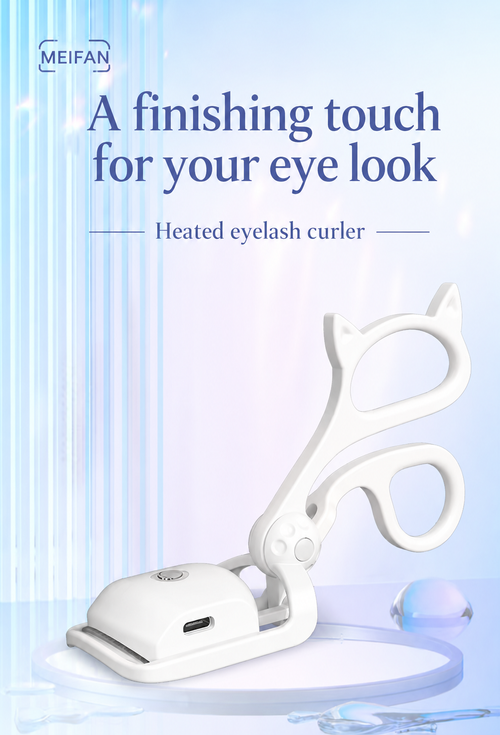 White USB-C Rechargeable Heated Eyelash Curler