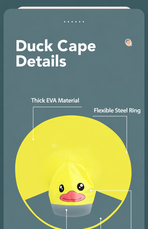 Yellow Duck Cape-Style Raincoat for Kids