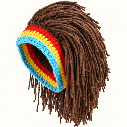 Dreadlock-Style Knitted Wig Hat