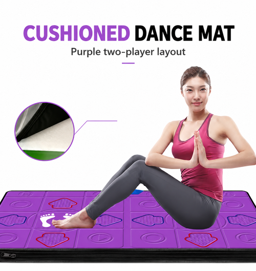 Two-Player Multifunction Dance Mat - Purple