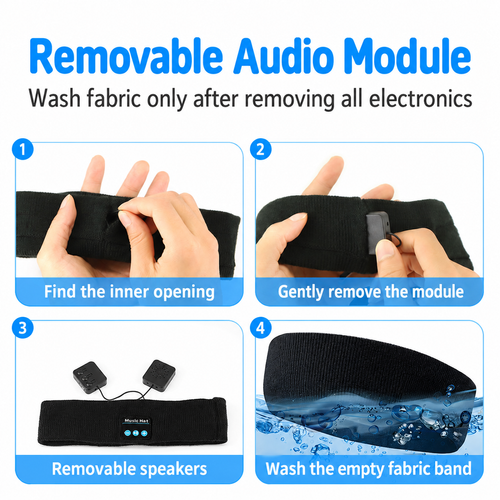 Bluetooth Audio Headband - Black
