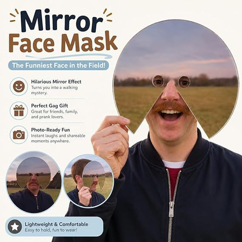 Reflective Acrylic Face Mask Photo Prop