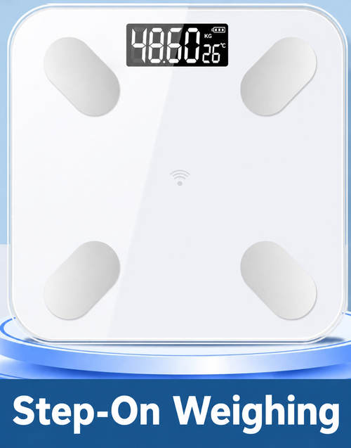 USB Rechargeable Body Composition Scale - White