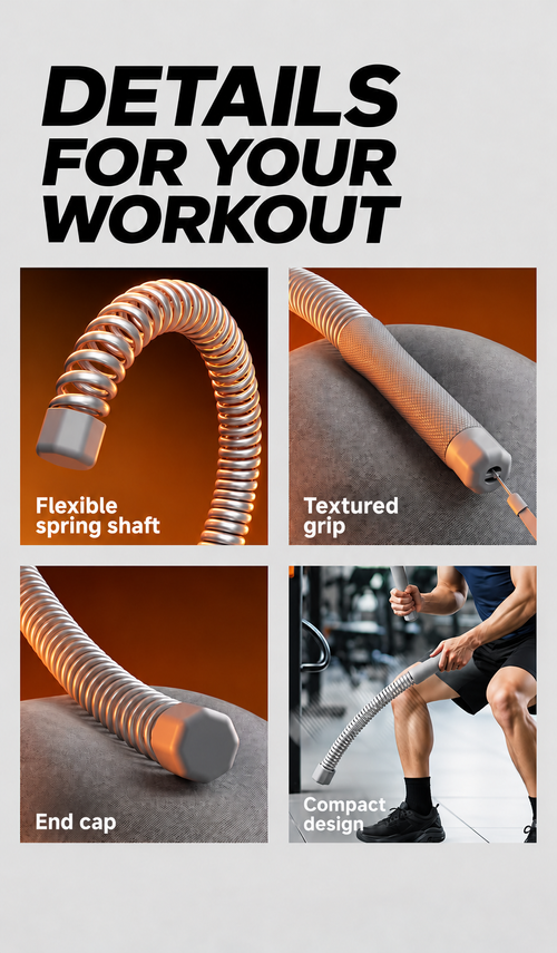 Cordless Spring Training Ropes - Grey Pair