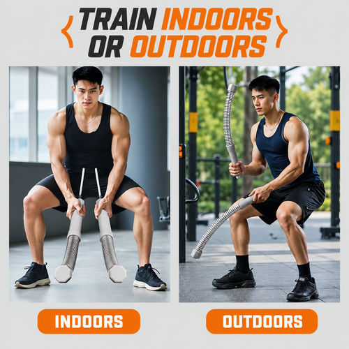 Cordless Spring Training Ropes - Grey Pair
