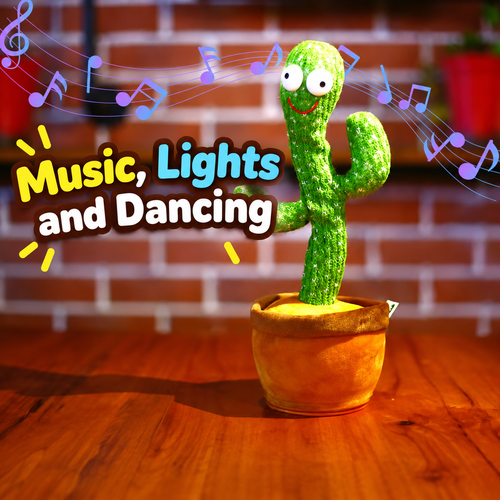 Rechargeable Dancing Talking Cactus Toy - English Version