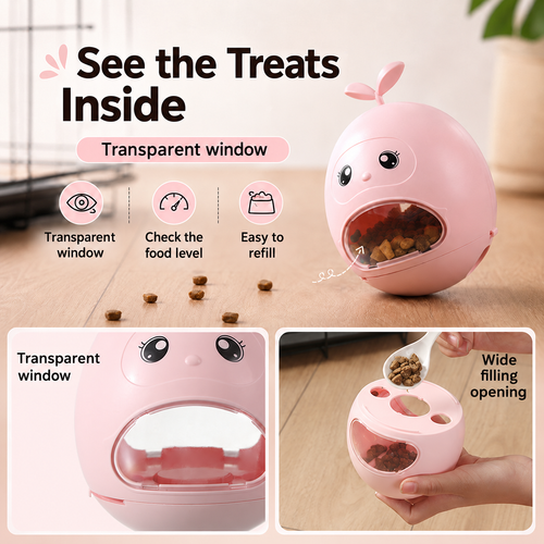 Wobbling Pet Treat Toy - Pink