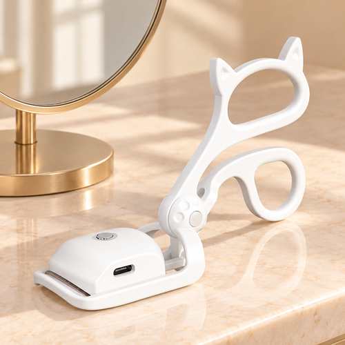 White USB-C Rechargeable Heated Eyelash Curler