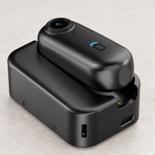 Compact Thumb Camera with Dock - Black