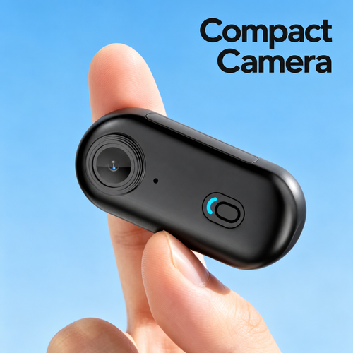 Compact Thumb Camera with Dock - Black
