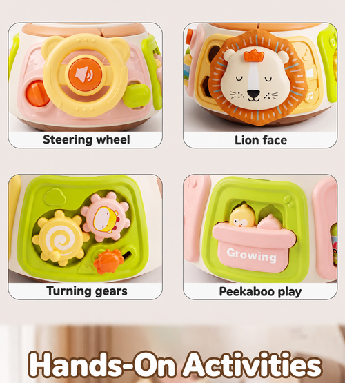 6-in-1 Lion Activity Drum