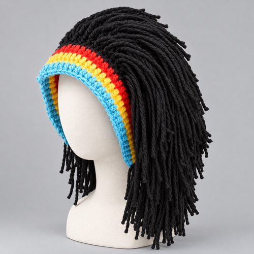 Dreadlock-Style Knitted Wig Hat